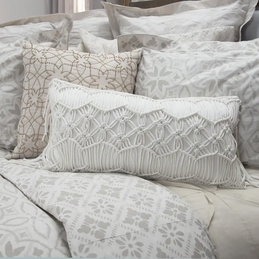 Ivory Queen Cotton Washable Polyester Down Alternative Comforter Set With Two Shams Photo 9