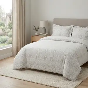 Photo of Ivory Queen Cotton Washable Polyester Down Alternative Comforter Set With Two Shams