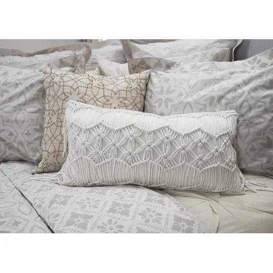 Ivory Queen Cotton Washable Polyester Down Alternative Comforter Set With Two Shams Photo 8