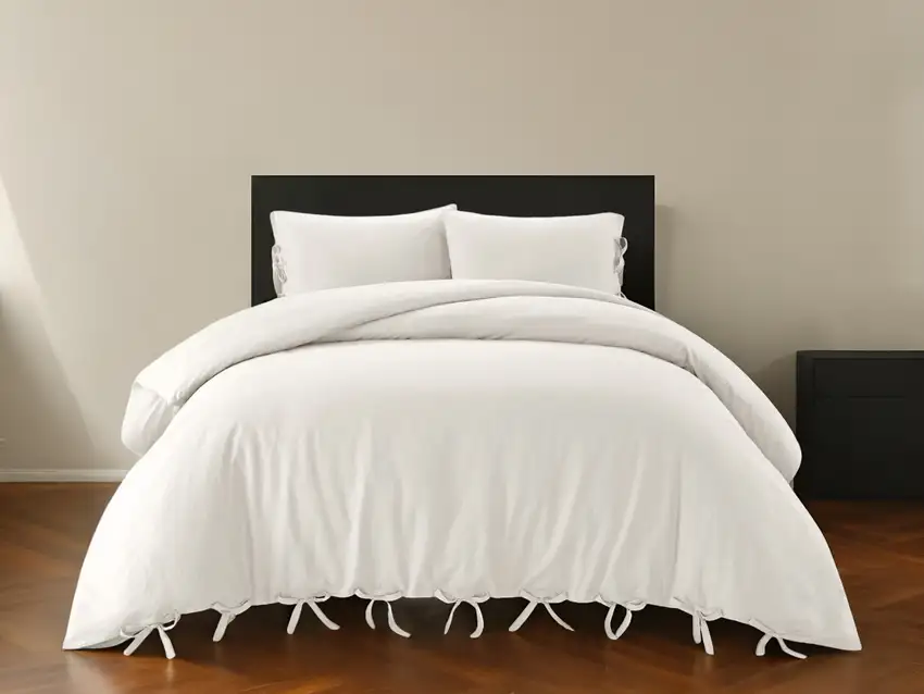 Ivory Queen Linen 220 Thread Count Washable Duvet Cover Set Photo 1