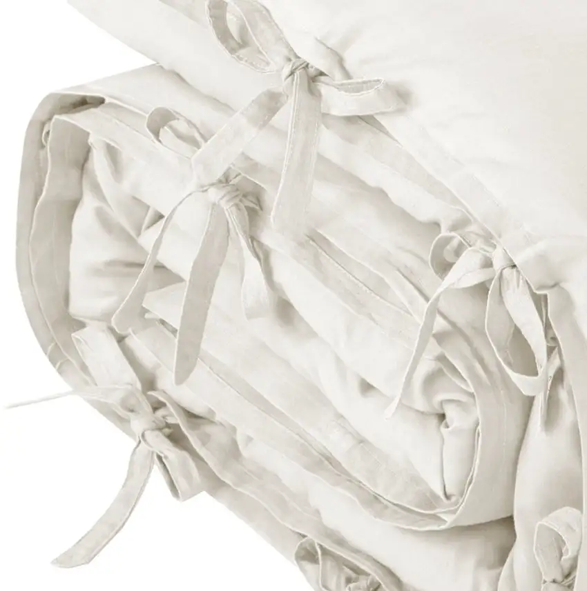 Ivory Queen Linen 220 Thread Count Washable Duvet Cover Set Photo 6