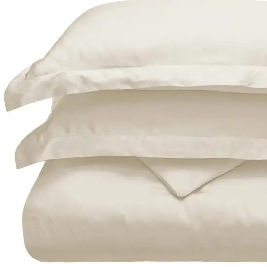 Ivory Queen Rayon Washable Duvet Cover Set With Two Shams Photo 4