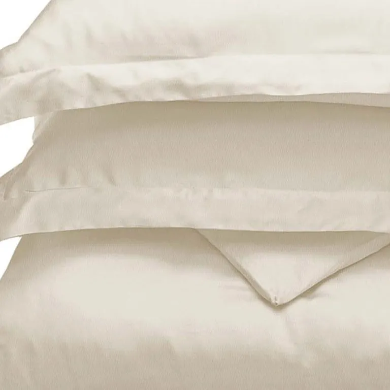 Ivory Queen Rayon Washable Duvet Cover Set With Two Shams Photo 4