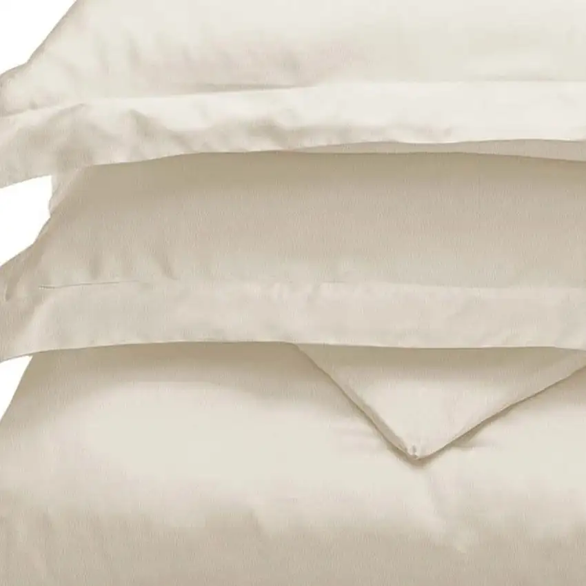 Ivory Queen Rayon Washable Duvet Cover Set With Two Shams Photo 3