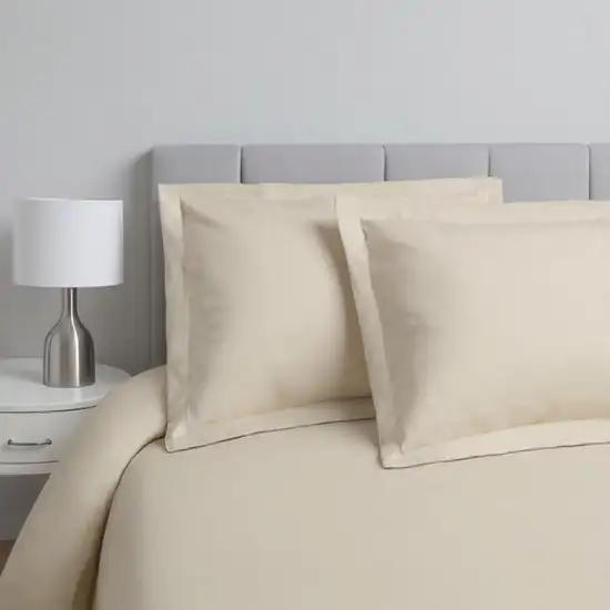 Ivory Queen Rayon Washable Duvet Cover Set With Two Shams Photo 1