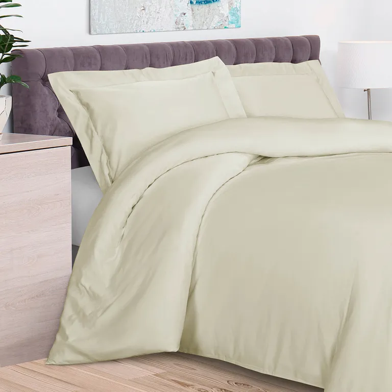 Ivory Queen Rayon Washable Duvet Cover Set Photo 4