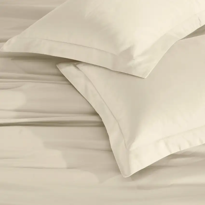 Ivory Twin Cotton Blend Washable Duvet Cover Set Photo 6