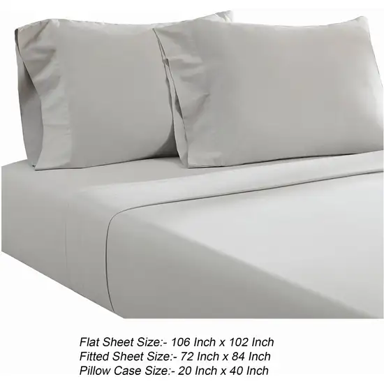 Ivy 4 Piece California King Size Cotton Sheet Set, Prewashed Photo 5