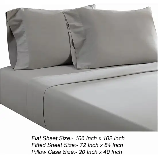 Ivy 4 Piece California King Size Soft Cotton Sheet Set, Prewashed Photo 5