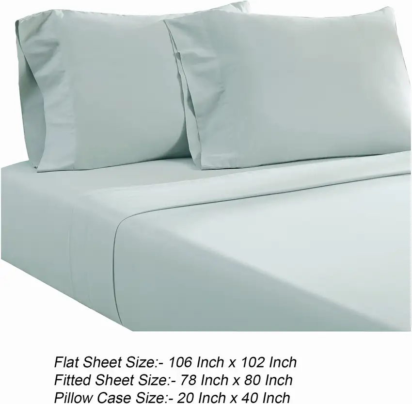 Ivy 4 Piece King Size Cotton Ultra Soft Sheet Set, Prewashed Photo 5