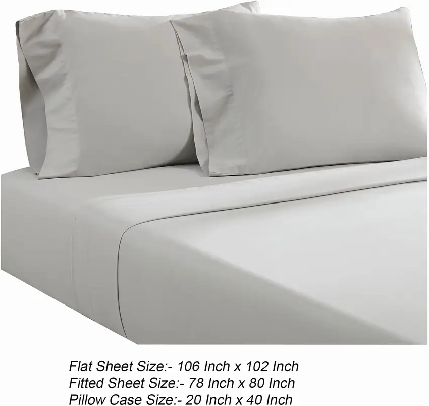 Ivy 4 Piece King Size Cotton Ultra Soft Sheet Set, Prewashed Photo 5