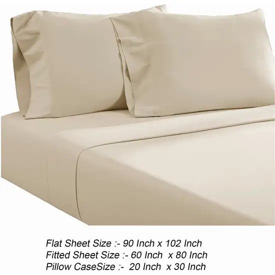 Ivy 4 Piece Queen Size Cotton Ultra Soft Bed Sheet Set, Prewashed Photo 5