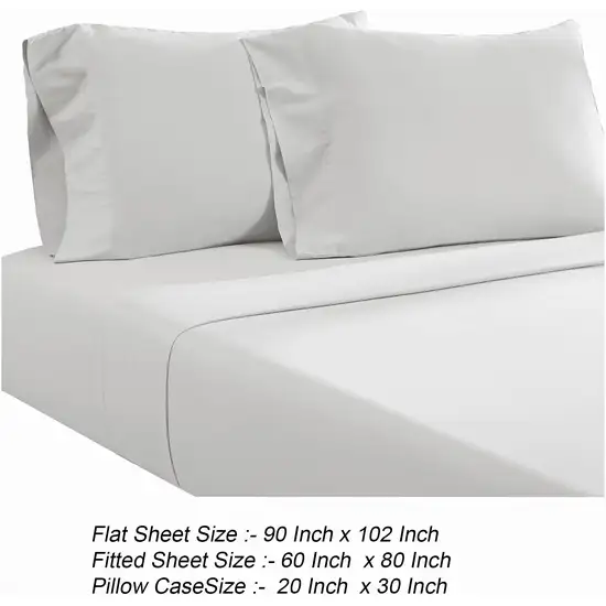 Ivy 4 Piece Queen Size Cotton Ultra Soft Bed Sheet Set, Prewashed Photo 5