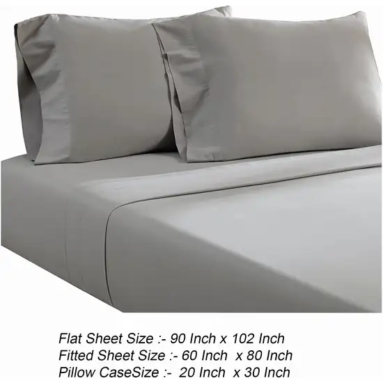 Ivy 4 Piece Queen Size Cotton Ultra Soft Sheet Set, Prewashed Photo 5