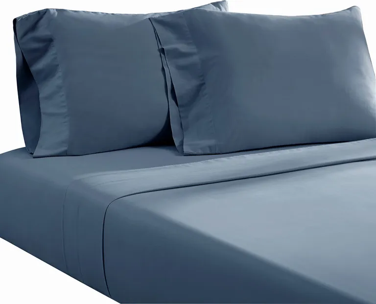 Ivy 4 Piece Queen Size Cotton Ultra Soft Sheet Set, Prewashed Photo 1