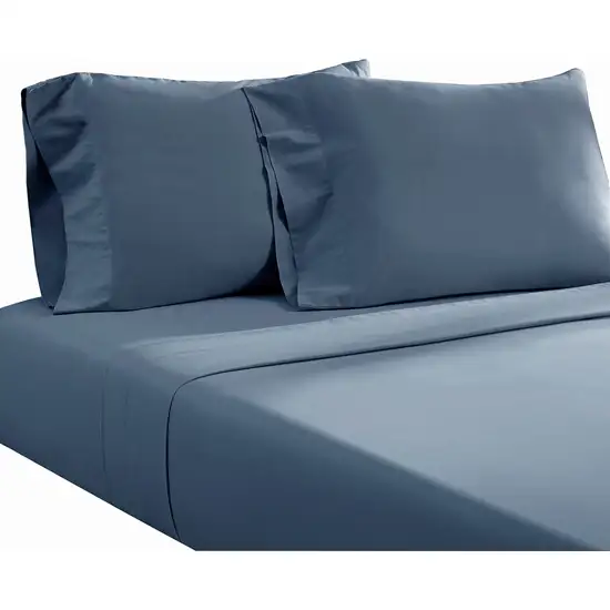 Ivy 4 Piece Queen Size Cotton Ultra Soft Sheet Set, Prewashed Photo 1