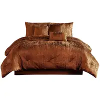 Photo of Jay 7 Piece King Comforter Set, Polyester Velvet Deluxe Texture