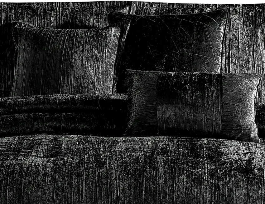 Jay 7 Piece King Comforter Set, Polyester Velvet, Deluxe Texture Photo 2