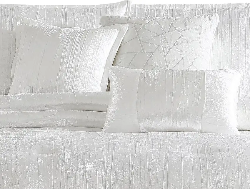 Jay 7 Piece Queen Comforter Set, Polyester Velvet Deluxe Texture Photo 2