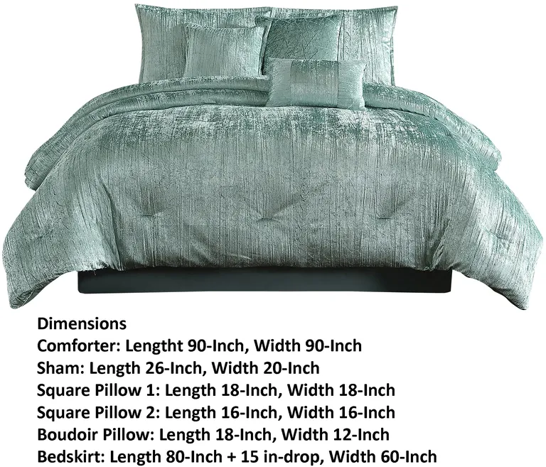 Jay 7 Piece Queen Comforter Set, Polyester Velvet Deluxe Texture Photo 5