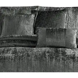 Photo of Jay 7 Piece Queen Comforter Set, Polyester Velvet Deluxe Texture