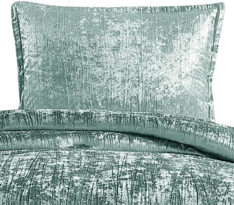 Jay 2 Piece Twin Comforter Set, Polyester Velvet Deluxe Texture Photo 2