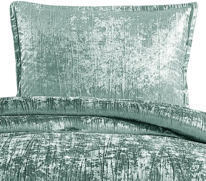 Jay 2 Piece Twin Comforter Set, Polyester Velvet Deluxe Texture Photo 2