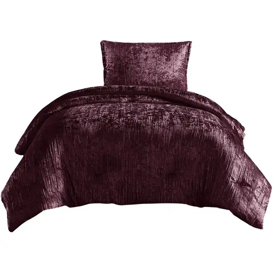 Jay 2 Piece Twin Comforter Set, Polyester Velvet Deluxe Texture Photo 1