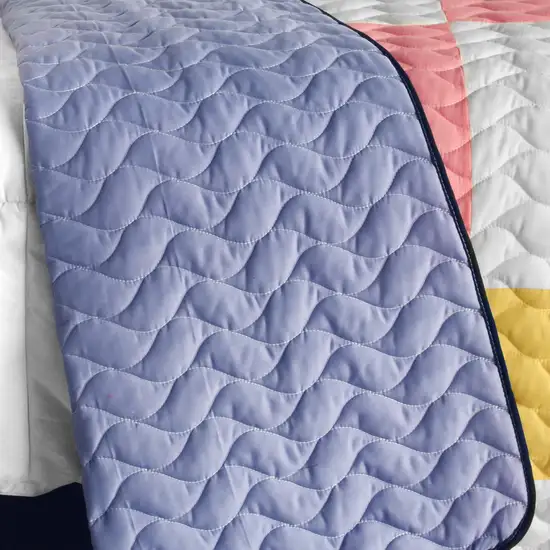 Joy of Love -  3PC Vermicelli - Quilted Patchwork Quilt Set (Full/Queen Size) Photo 4