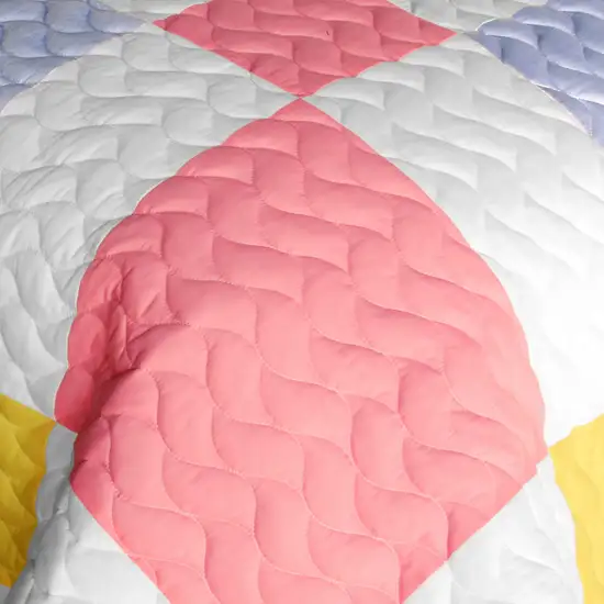 Joy of Love -  3PC Vermicelli - Quilted Patchwork Quilt Set (Full/Queen Size) Photo 5