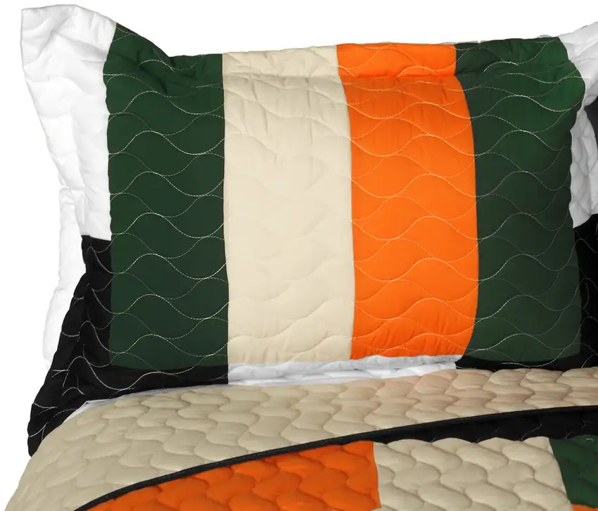 Jungle Exploration -  3PC Vermicelli - Quilted Patchwork Quilt Set (Full/Queen Size) Photo 3