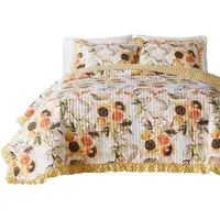 Photo of Kelsa 3 Piece Queen Quilt Set with 2 Pillow Shams and Cotton Fill
