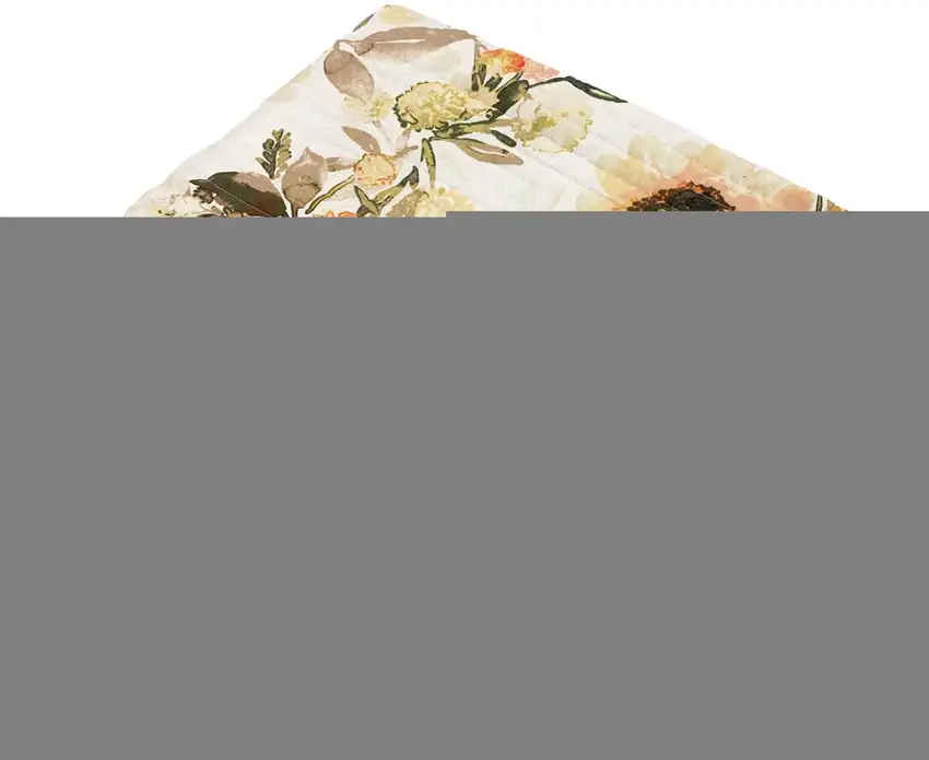 Kelsa 50 x 60 Channel Quilted Throw Blanket, Cotton Fill, Sunflowers Photo 3