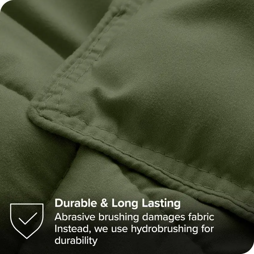 King/Cal King Size All Season Super Soft Down Alternative Comforter Set Olive Photo 4