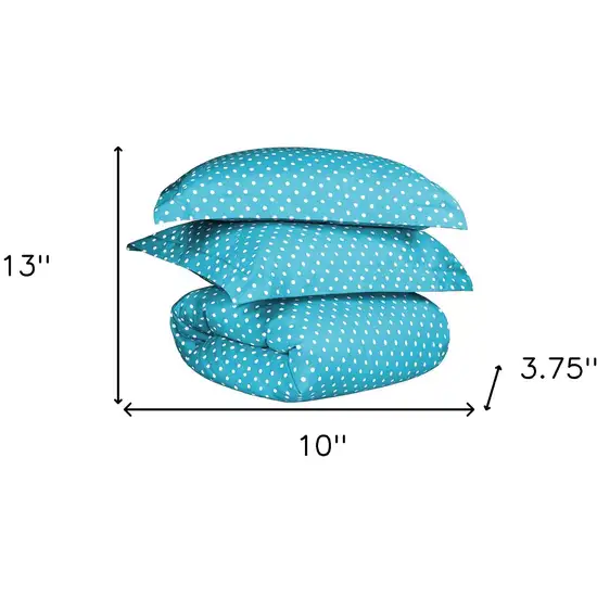 Aqua King Cotton Blend 600 Thread Count Washable Duvet Cover Set Photo 9