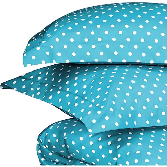 Aqua King Cotton Blend 600 Thread Count Washable Duvet Cover Set Photo 7