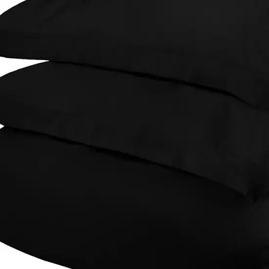 Black King Cotton Blend 300 Thread Count Washable Duvet Cover Set Photo 3