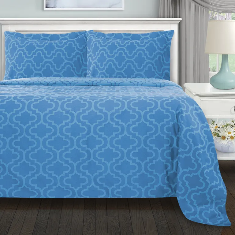 King Cotton Blend Thread Count Washable Duvet Cover Set Photo 3