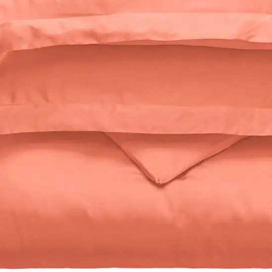 Coral King Cotton Blend 300 Thread Count Washable Duvet Cover Set Photo 2