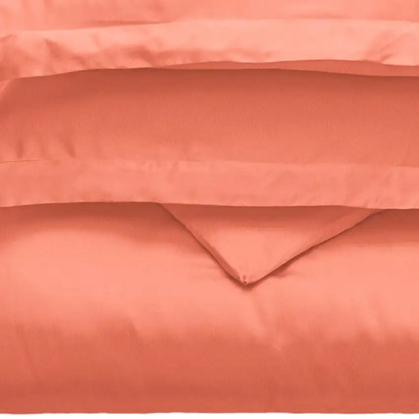 Coral King Cotton Blend 300 Thread Count Washable Duvet Cover Set Photo 2