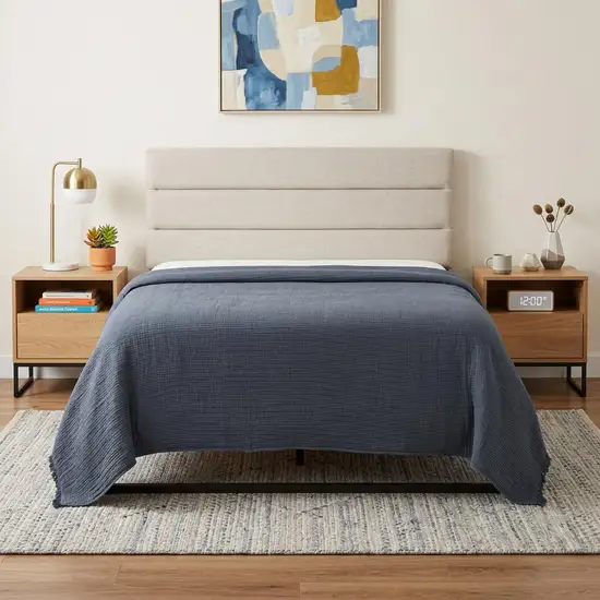Indigo Checkered King Quilt Photo 1