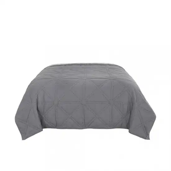 Gray Geometric King Quilt Photo 2