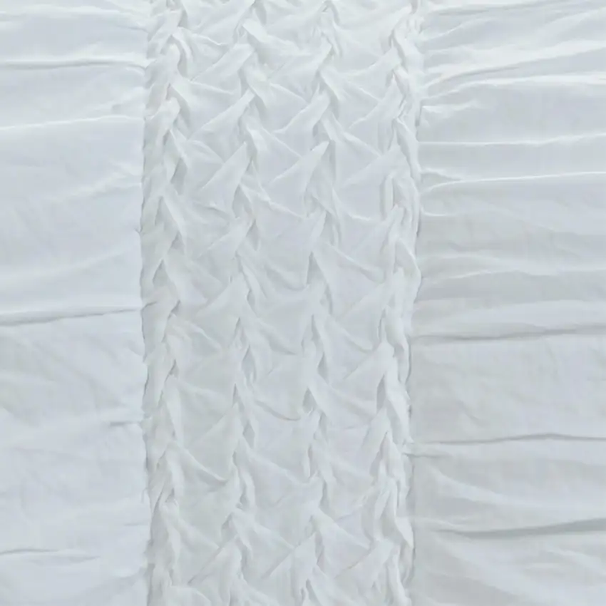 White Geometric King Quilt Photo 3