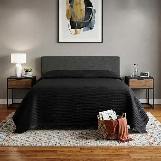 Black Geometric King Quilt Photo 1