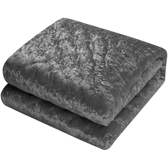 Gray King Polyester 220 Thread Count Washable Down Comforter Set Photo 5