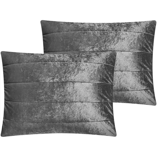 Gray King Polyester 220 Thread Count Washable Down Comforter Set Photo 4