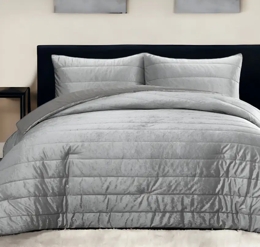 Silver King Polyester 180 Thread Count Washable Down Comforter Set Photo 1