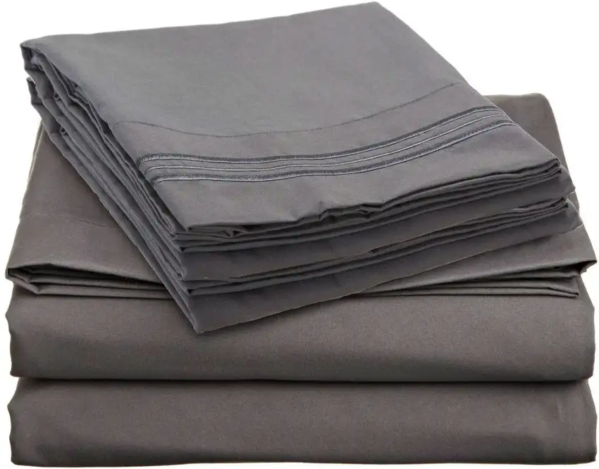 King size Microfiber Sheet Set in Charcoal Stone Gray Photo 1