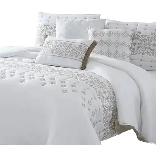 Lance 6 Piece Microfiber Queen Quilt Comforter Set, The Urban Port Photo 4