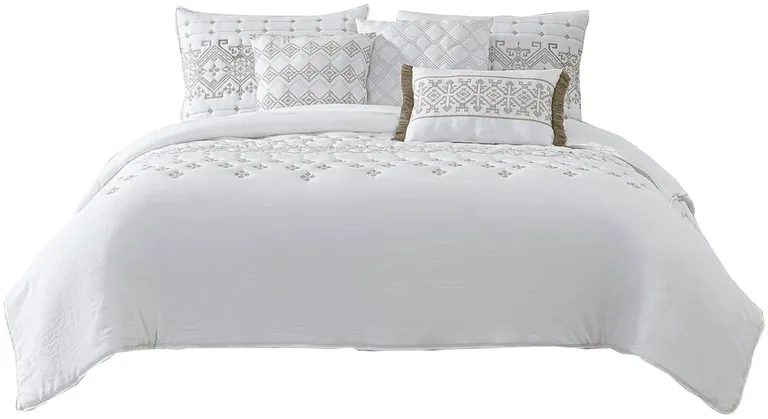 Lance 6 Piece Microfiber Queen Quilt Comforter Set, The Urban Port Photo 2